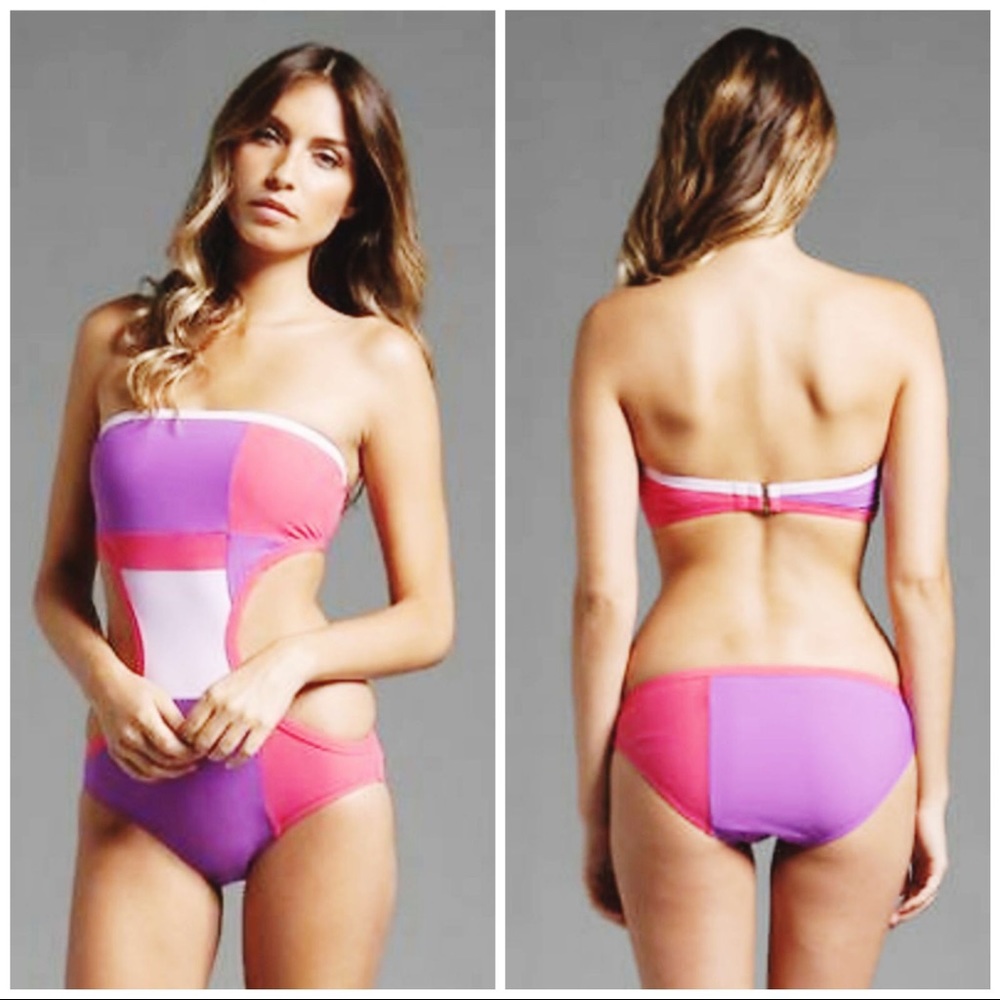 2 swimsuits - Marc Jacobs & Betsey Johnson sz L